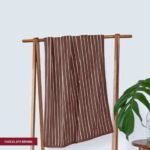 HIMEYA CLASSIC PIN STRIPE BATH TOWEL 75cm x 150cm