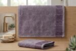 JACQUARD GREEK BORDER COTTON TOWEL  16X24 inch
