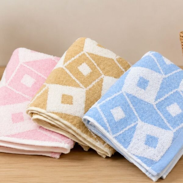 GEOMETRIC JACQUARD COTTON HAND TOWEL